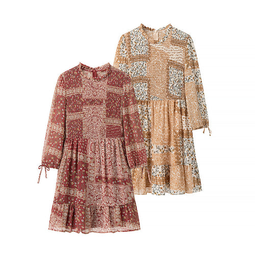 Robe patchwork pour femme avec jupe volumineuse Chic & Stil