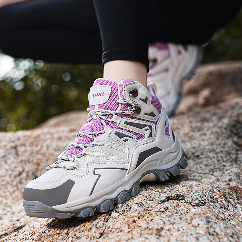 Women's ankle-height trail hiking boots with breathable mesh and gripping profile sole Amarae