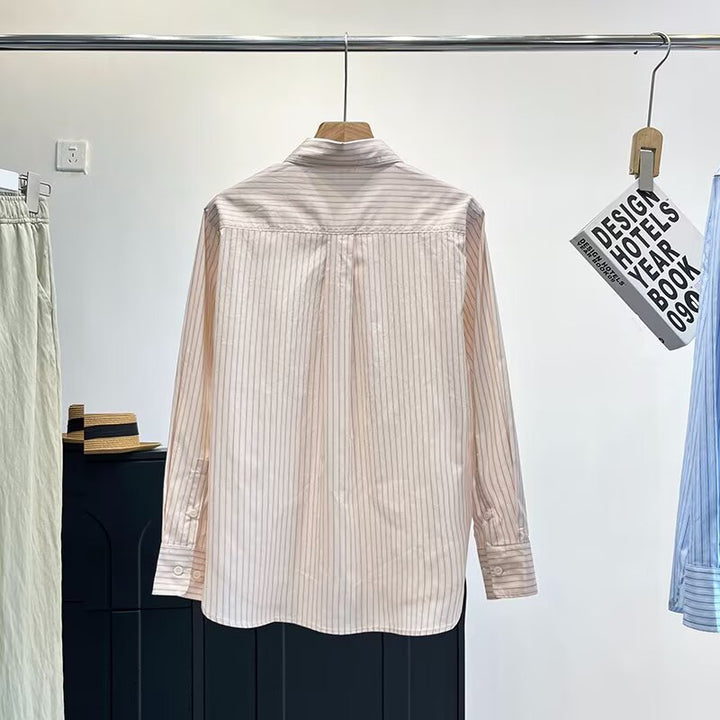 Chemisier à rayures à manches longues pour femmes Chic & Stil