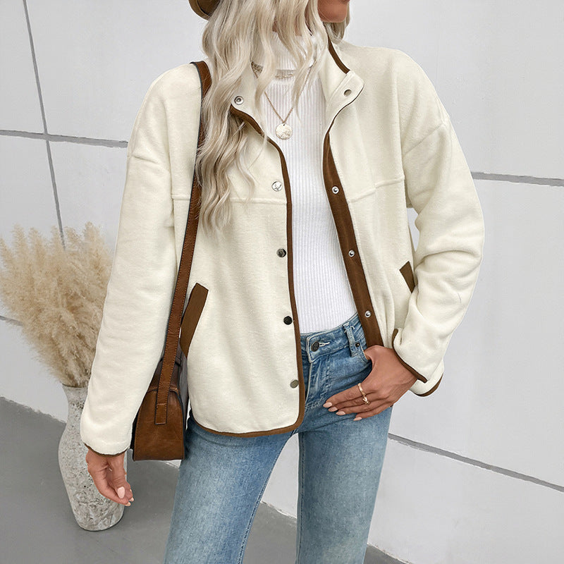 Women's fleece jacket with contrasting details Lune London