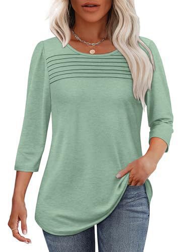 Women's Long Sleeve Shirt with Pleat Details Chic & Stil
