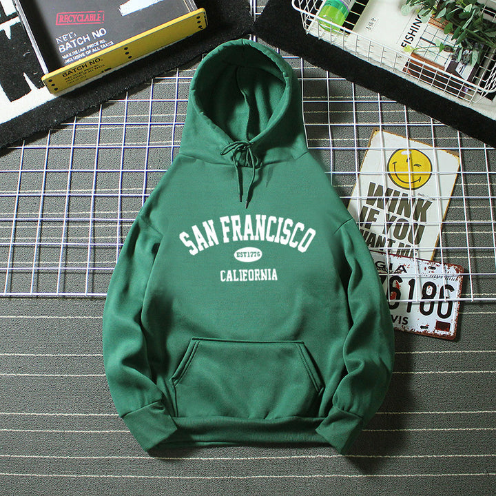 Women's hoodie with casual San Francisco print and comfortable fit Chic & Stil