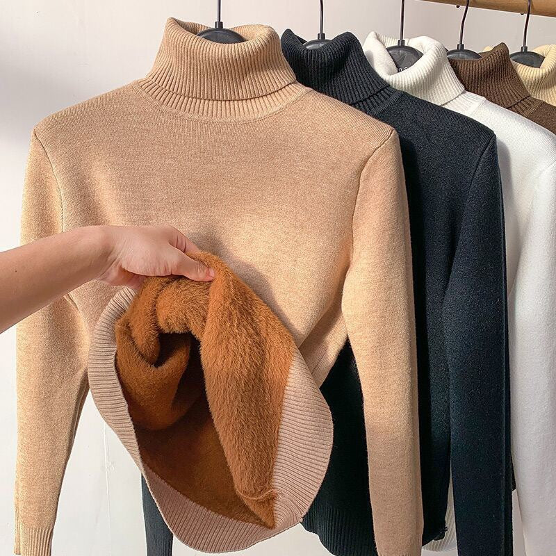 Cozy turtleneck sweater for ladies in fine knit Lune London