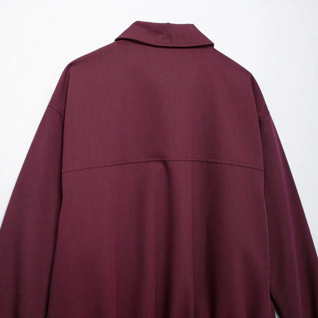 Women's Oversize Blouson Jacket with Full-Length Zipper and Placket Pockets Amarae
