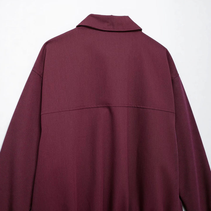 Women's Oversize Blouson Jacket with Full-Length Zipper and Placket Pockets Amarae