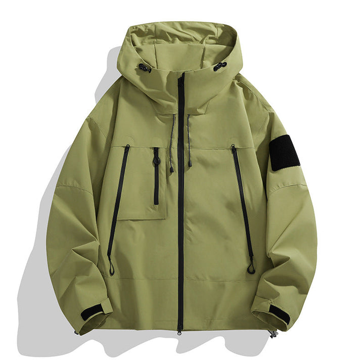 Women's Technical Outdoor Jacket with Adjustable Hood System and Multifunctional Pockets Amarae