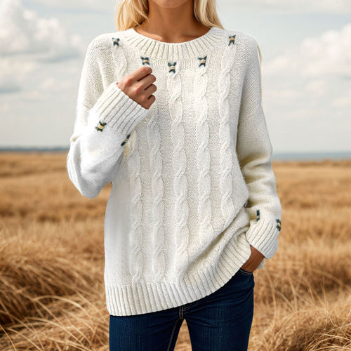 Knit sweater for women with a relaxed fit and exquisite details Amarae