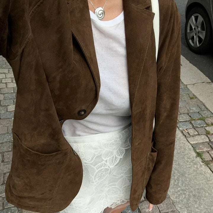 Veste en velours élégante et douce pour femmes Chic & Stil