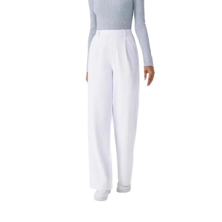 Ladies Elegant High-Waist Palazzo Pants with Front Pleats and Side Pockets Amarae