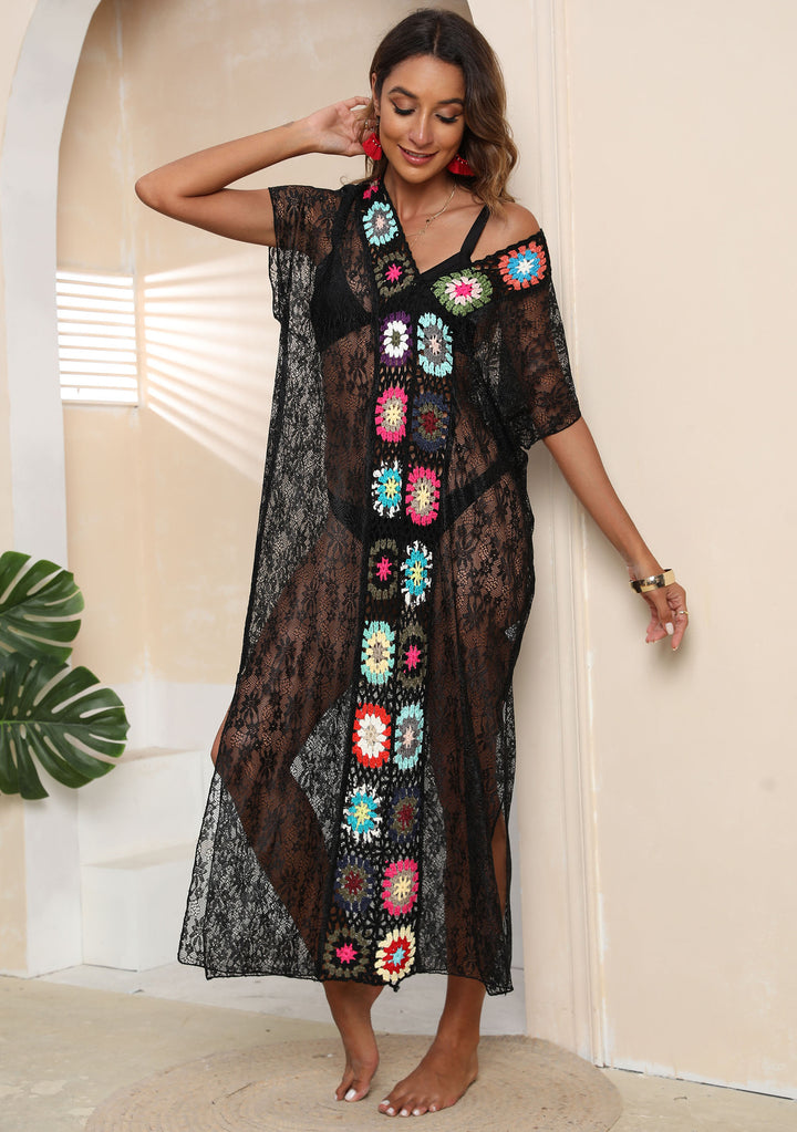 Ladies Lace Beach Cover-Up Kimono Lune London