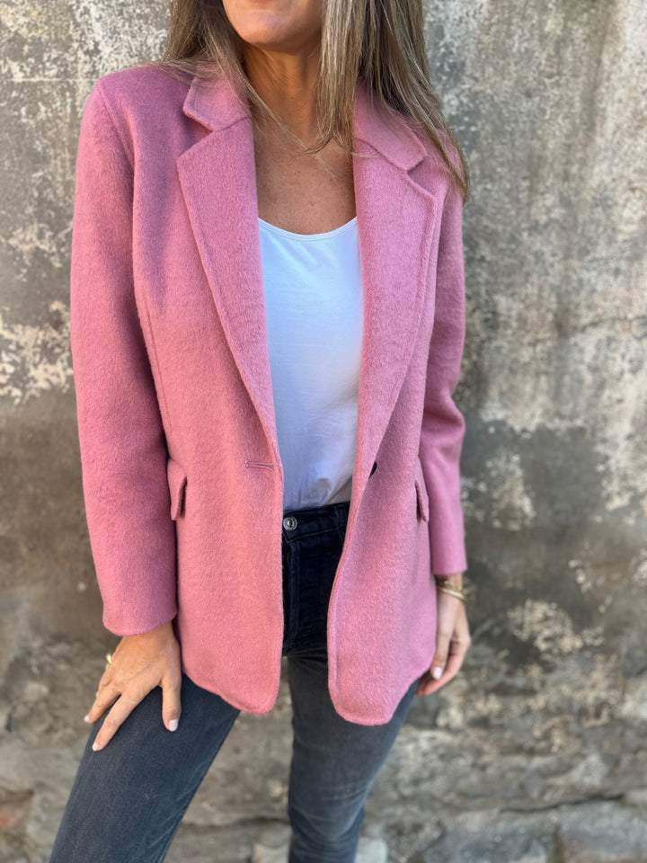 Ladies elegant fitted wool coat Lune London