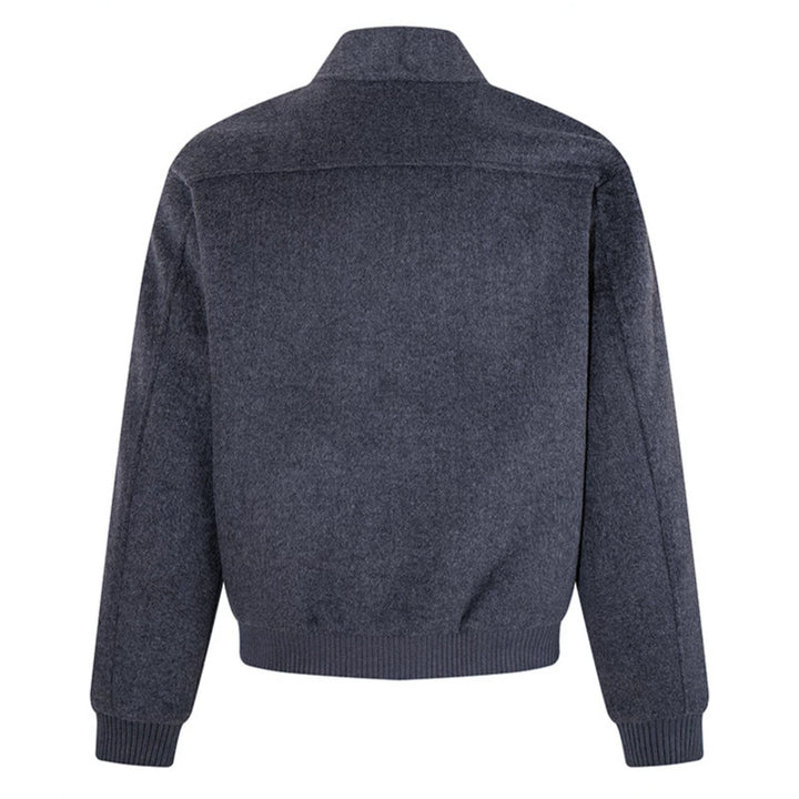 Women's short-cut bomber jacket with concealed zipper and ribbed cuffs Amarae