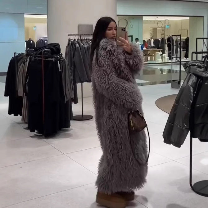 Women’s Long Faux Fur Coat, Plush & Cozy for Cold Days | Lune London