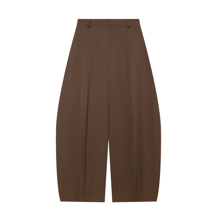 Women's culotte pants with high waist, distinctive center pleats, and boxy silhouette Amarae