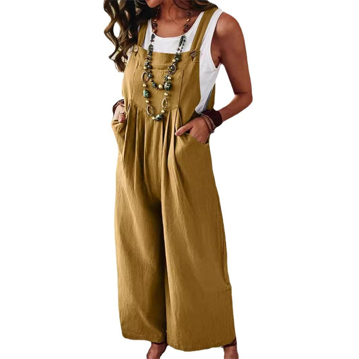 Ladies casual jumpsuit with wide legs and pockets Lune London