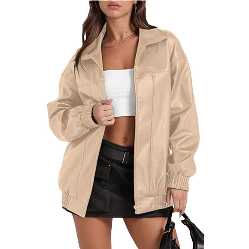 Casual transition jacket for women with elastic cuffs and a convenient zipper Lune London