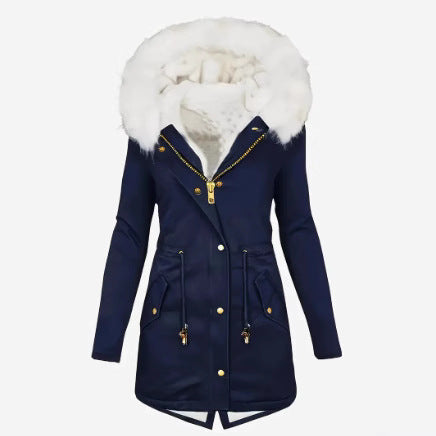 Ladies padded winter coat with removable hood Amarae