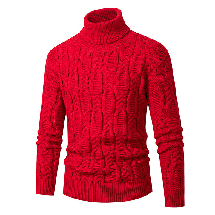 High-quality turtleneck pullover for men with embossed pattern Lune London