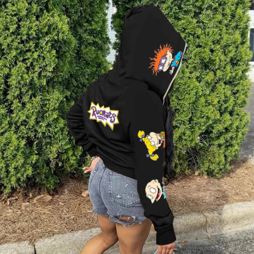 Hooded sweatshirt for women with a creative cartoon design Amarae