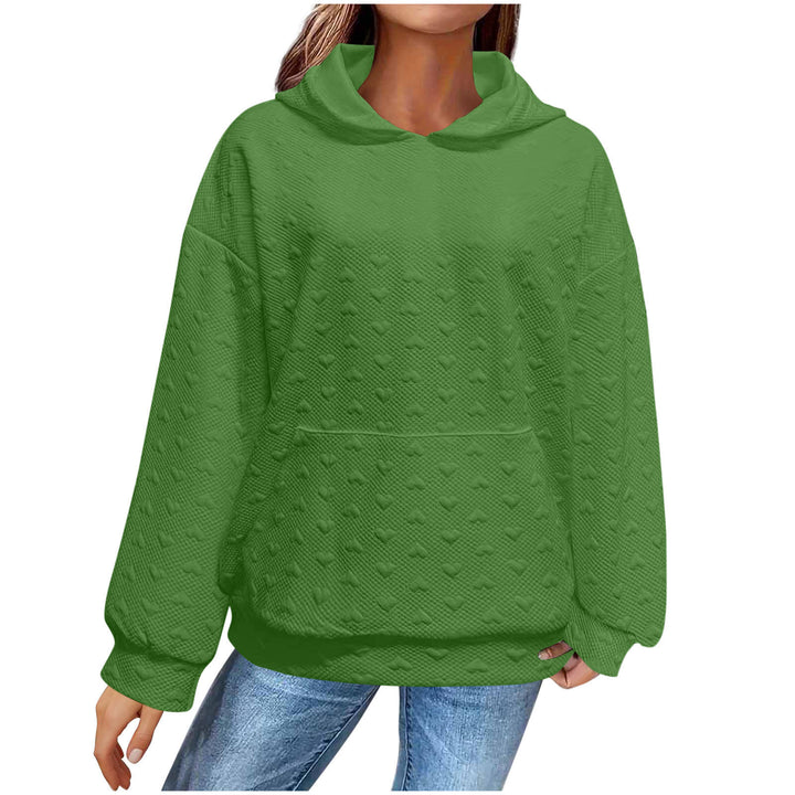 Women Oversized Cozy Hoodie with Textured Surface Lune London