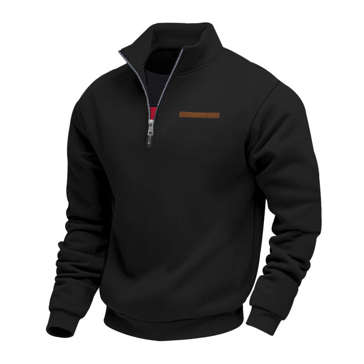 Men's High-Quality Fleece Pullover with Half Zip Lune London