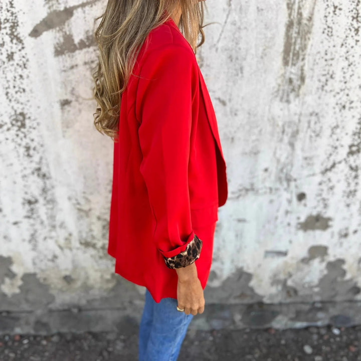 Elegant oversized blazer for women with leopard print details Lune London