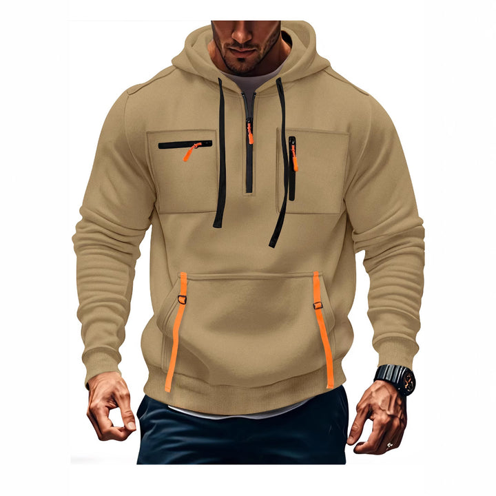Men's stylish hooded sweatshirt with functional zip pockets Amarae