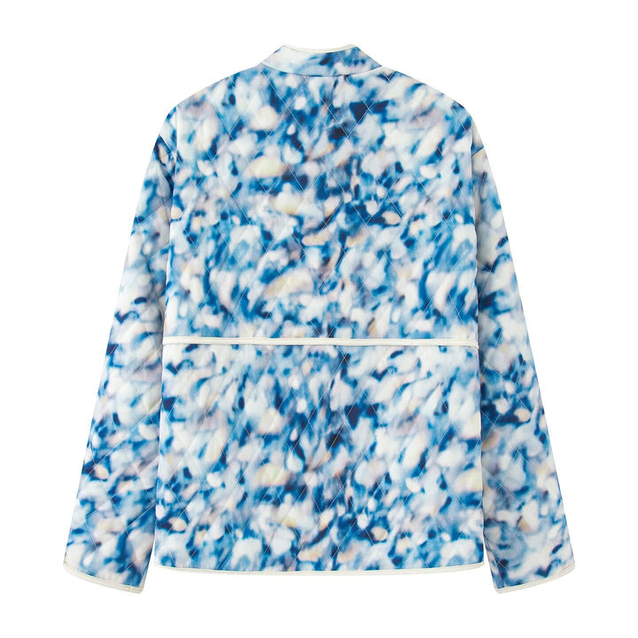 Exceptional women's quilted coat with floral patterns and practical pockets Amarae