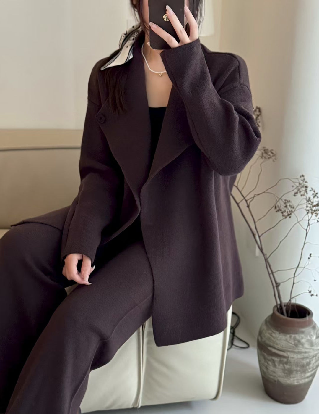 Cardigan Élégant pour Femmes avec Design Sur Mesure et Ceinture Chic & Stil
