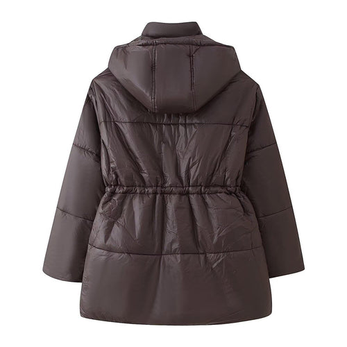 Ladies quilted transition jacket with hood and practical pockets Amarae