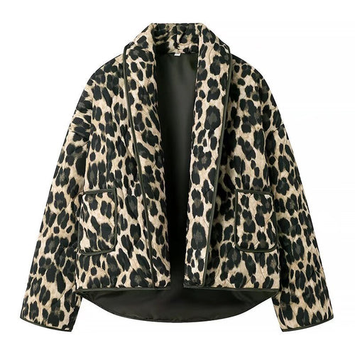 Veste matelassée en léopard stylée pour femmes Chic & Stil