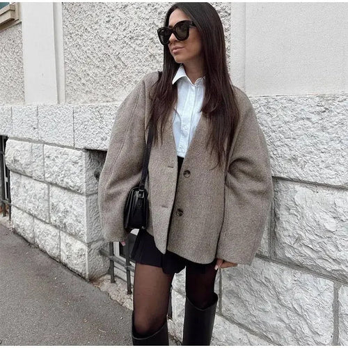Ladies oversized wool-blazer Amarae