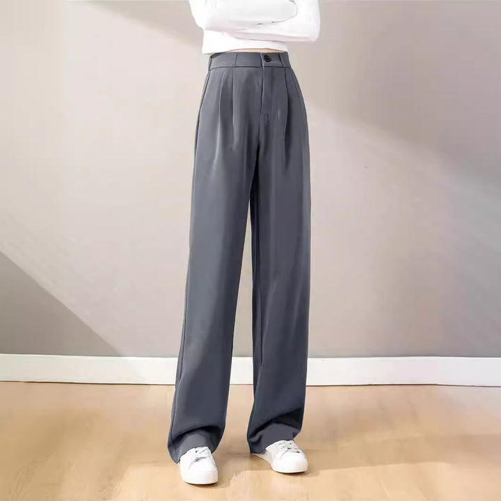 High-waisted pleated wide-leg pants for women Lune London