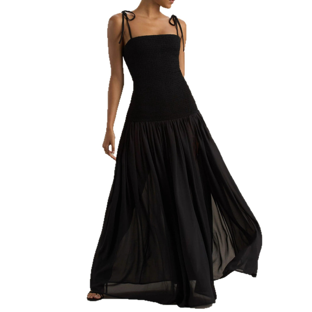 Women’s maxi dress with an elegant, gathered top and flowing skirt Lune London