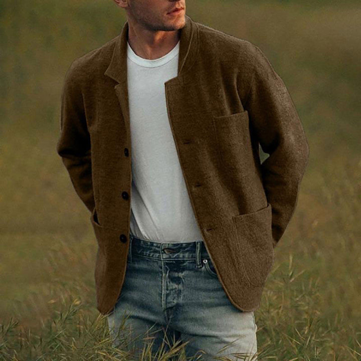 Elegant Cardigan-Jacket for men with a relaxed fit and practical pockets Lune London