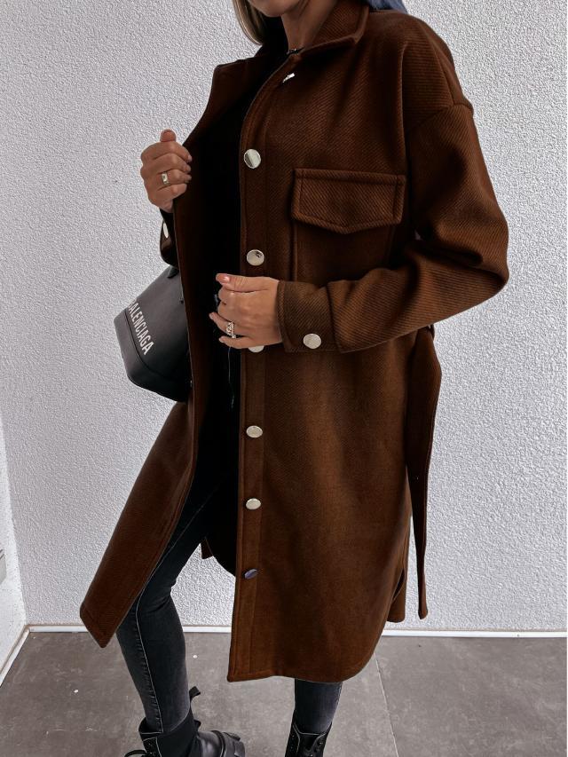 Veste surchemise stylée pour dames avec poches pratiques et fermeture à bouton pression Chic & Stil