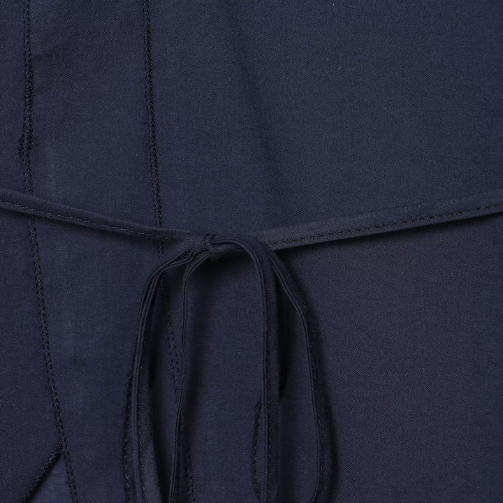 Women's wrap blouse with waist tie, asymmetrical hem and gathered edges Amarae
