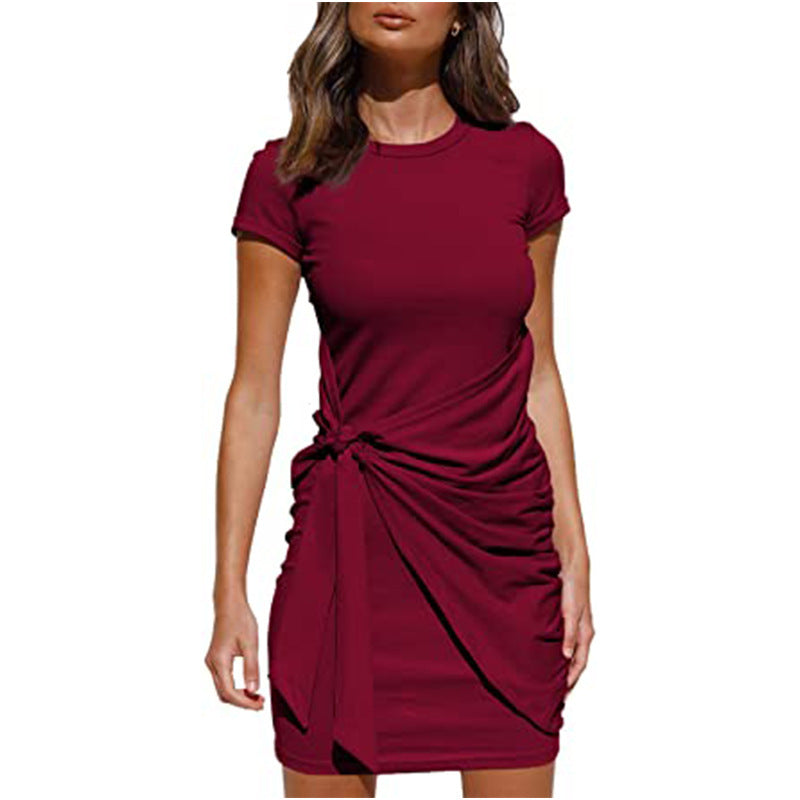 Lune London Women's Mini Ruffle Dress with Side Tie