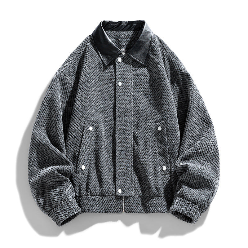 Ladies fashionable quilted jacket with shiny collar Lune London