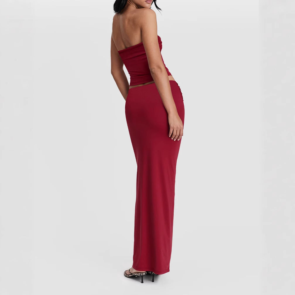 Women Crop Top and Skirt Set Lune London