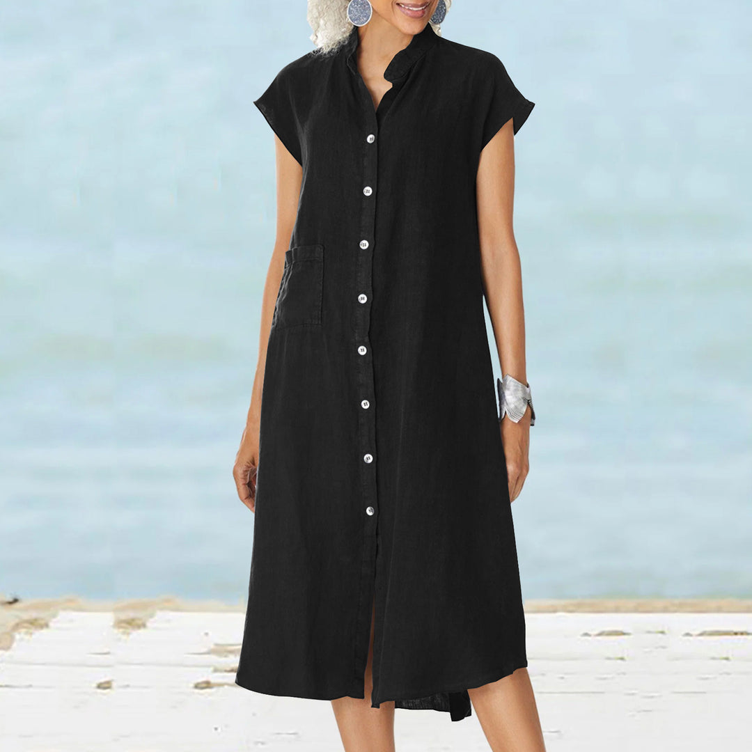 Shirt dress for women with functional pockets and airy cut Lune London
