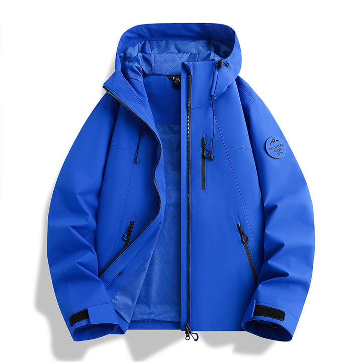 Women Lightweight Waterproof Hooded Jacket with Teddy Charm and Concealed Zipper Pockets Amarae