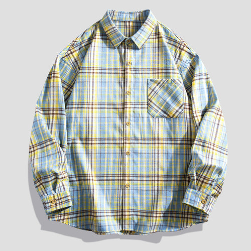 Amarae checked long-sleeve shirt for men