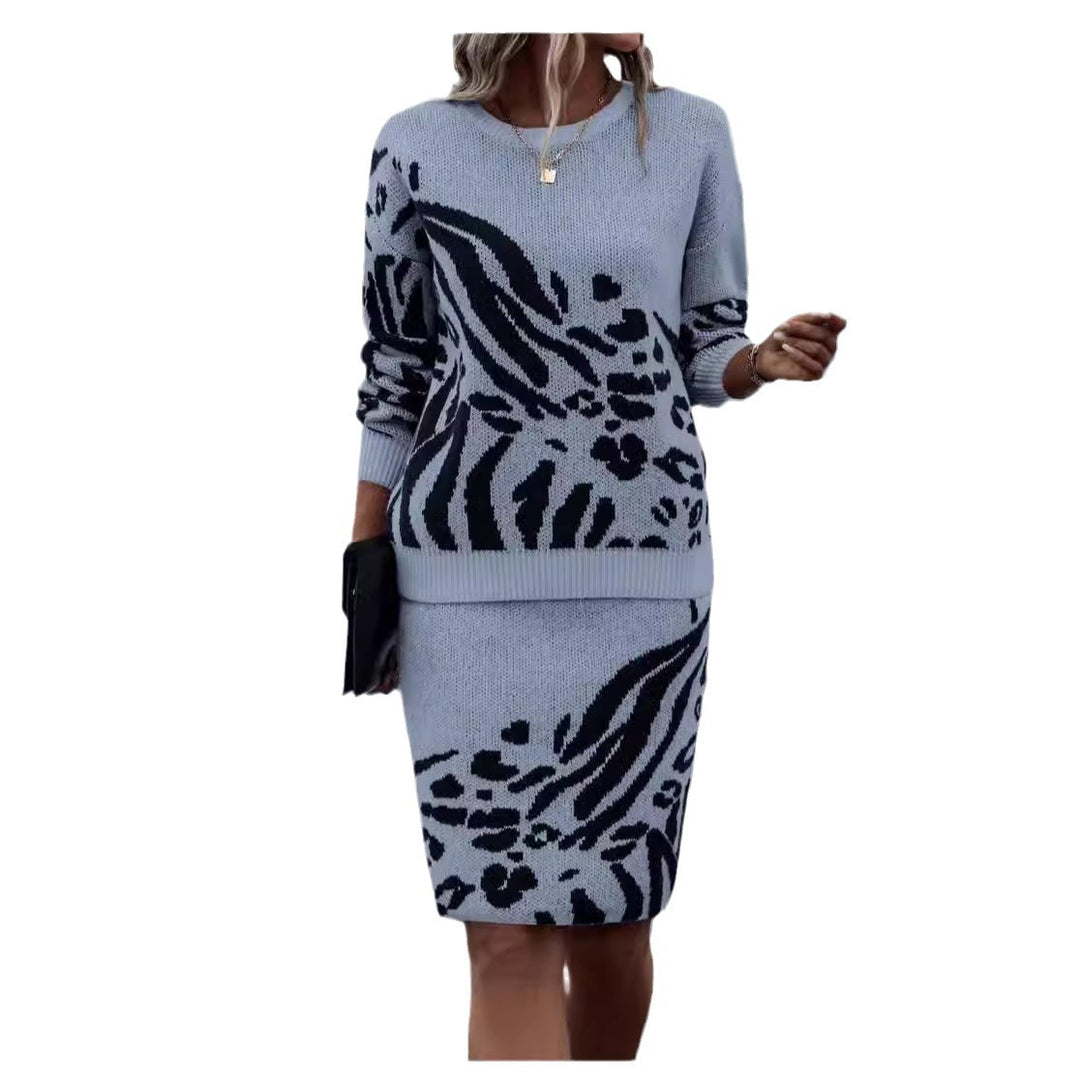 Lune London women's knitted leopard print dress