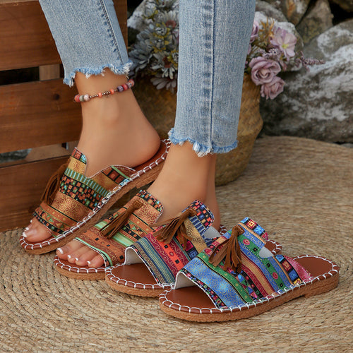 Women chic boho slide sandals Elegant Amarae