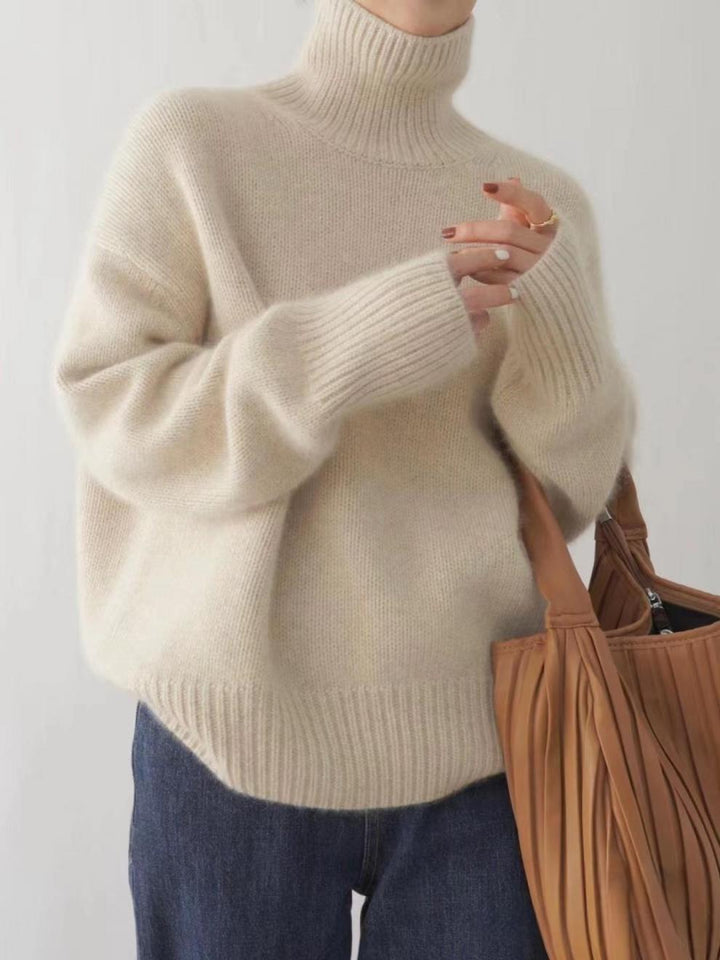 Pull à col roulé pour femmes en laine de haute qualité Chic & Stil