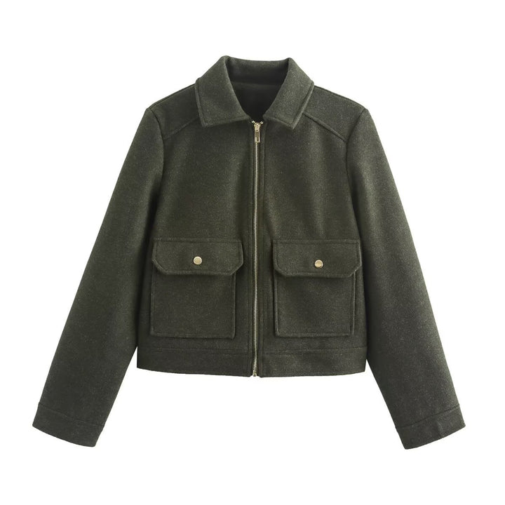 Women's stylish bomber jacket with practical flap pockets Lune London