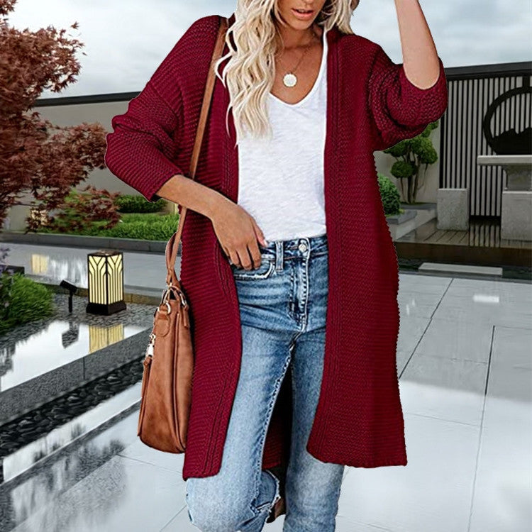 Chunky knit coat for women in an oversized casual style Lune London