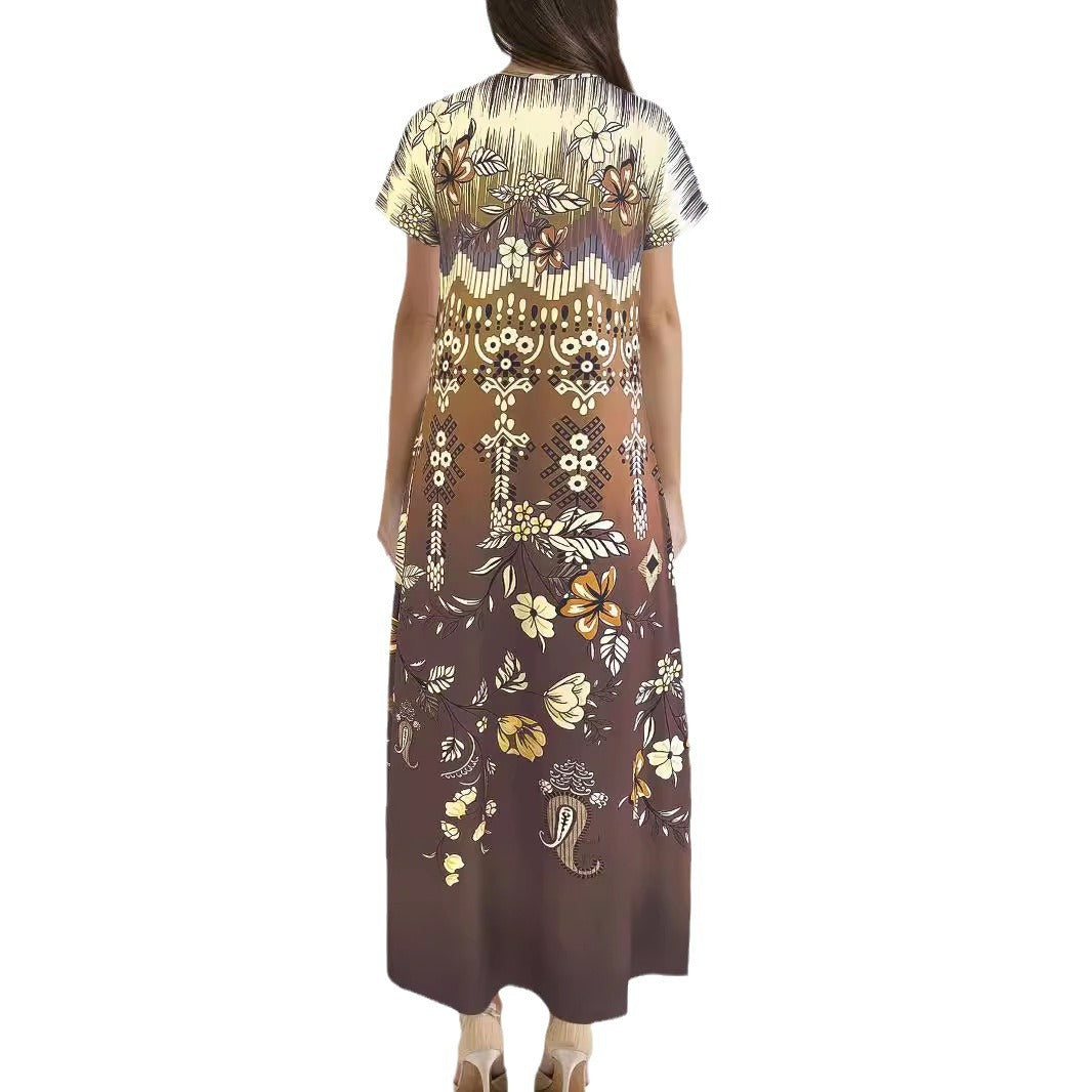 Ladies Elegant floral pattern Maxi dress Lune London