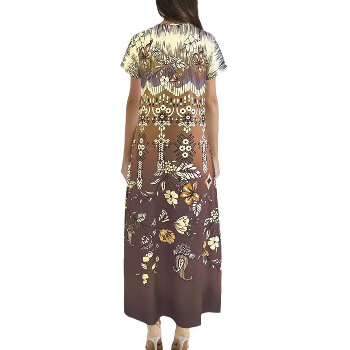 Ladies Elegant floral pattern Maxi dress Lune London